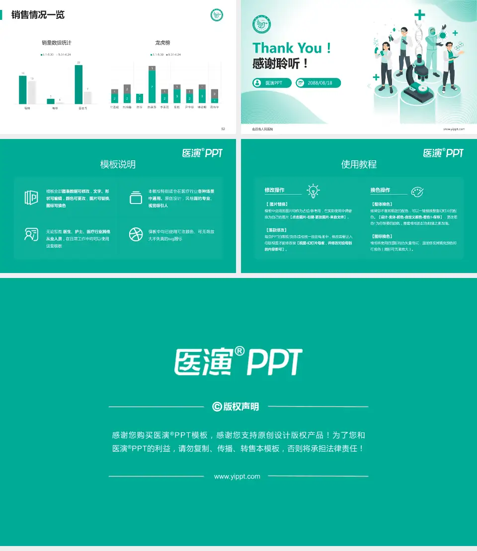 山西省人民医院品管圈PDCA演示专用PPT模板16:9格式幻灯片预览图7
