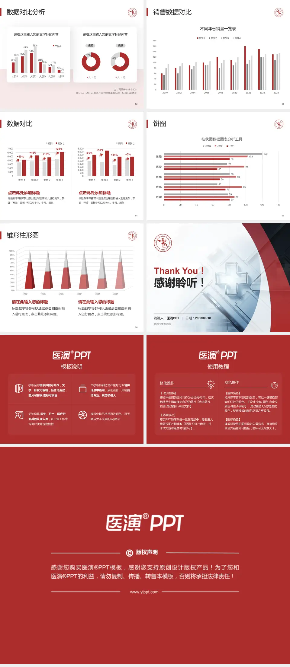 太原市中医医院医疗行业比赛专用PPT模板4:3格式幻灯片预览图7