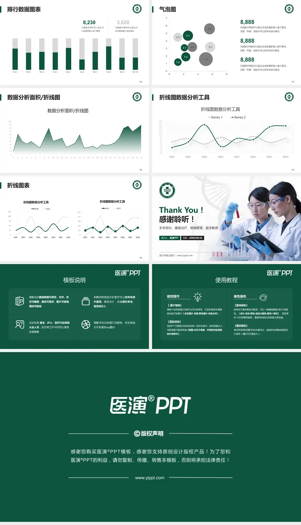 龙口市南山医院科研成果展示PPT模板16:9格式幻灯片预览图6