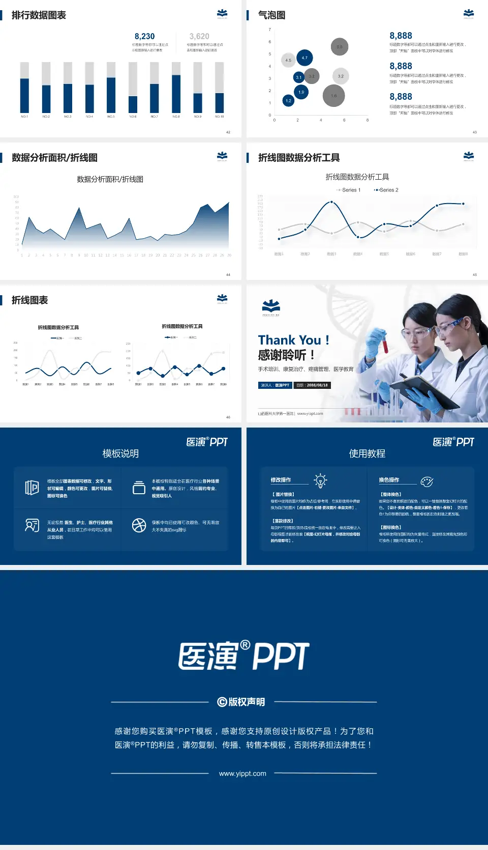 山西医科大学第一医院科研成果展示PPT模板16:9格式幻灯片预览图6