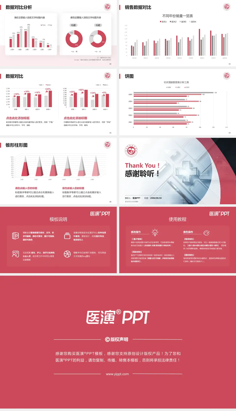 晋城市妇幼保健院医疗行业比赛专用PPT模板16:9格式幻灯片预览图7