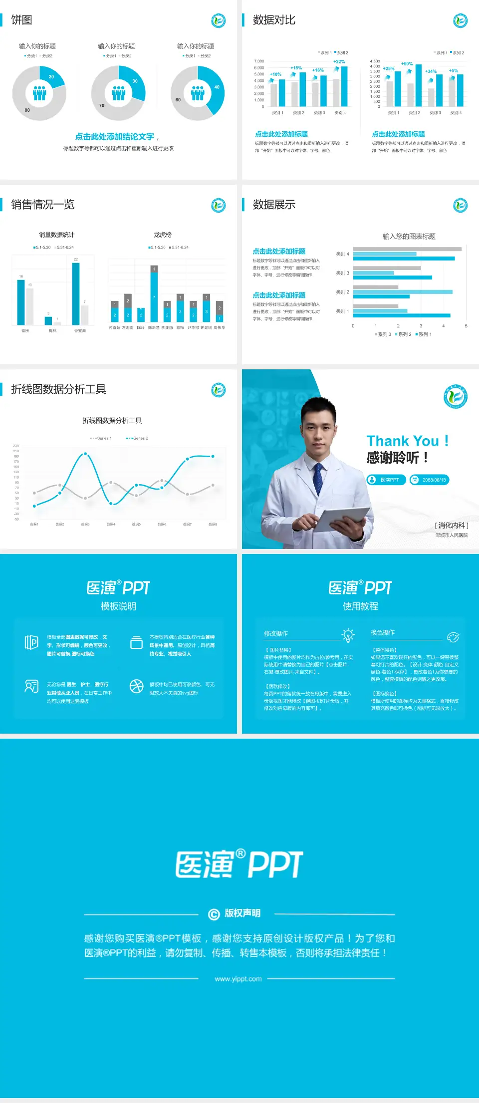 邹城市人民医院病例分享与讨论PPT模板4:3格式幻灯片预览图4