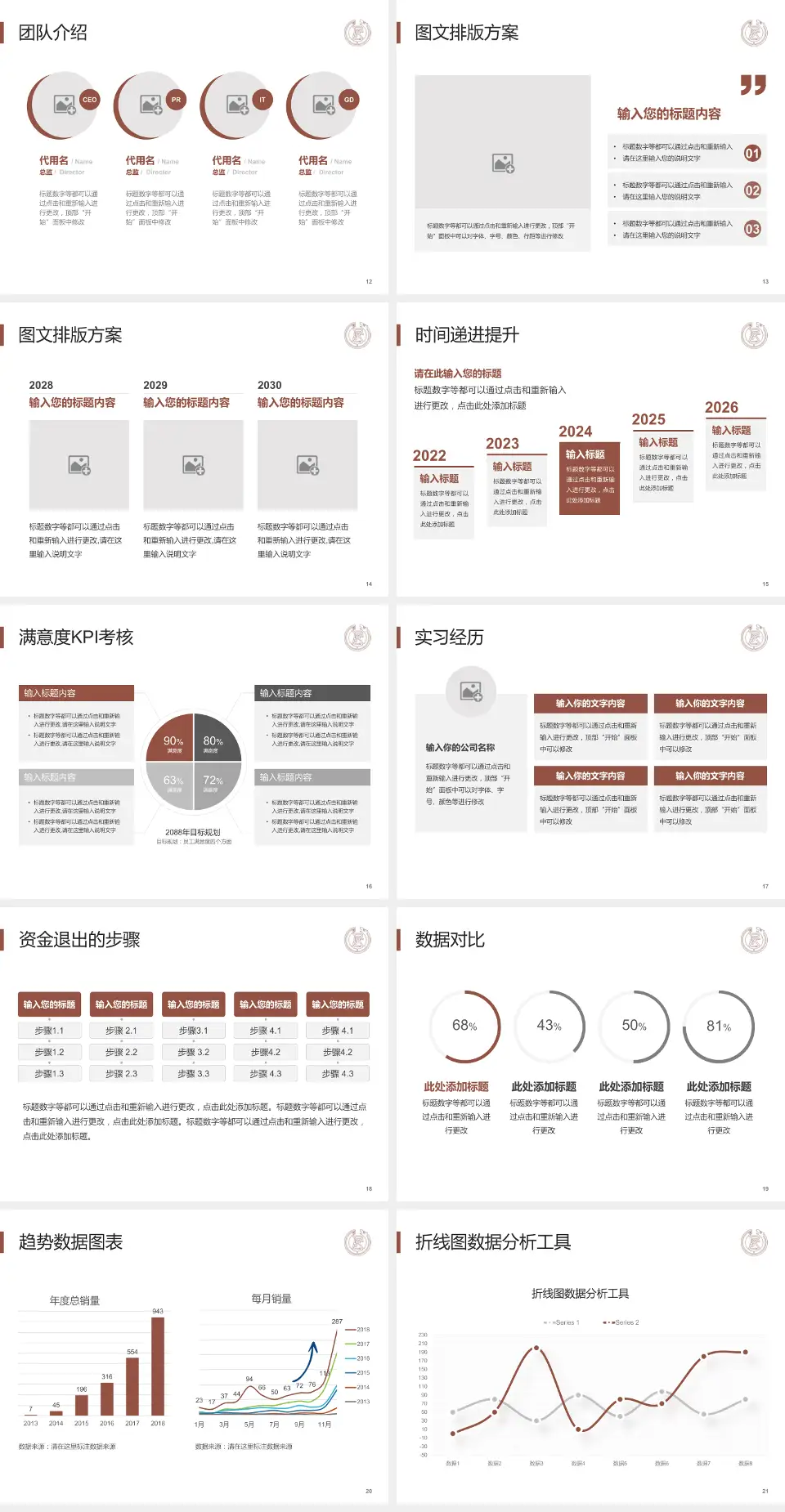 太原市人民医院培训与教育PPT模板4:3格式幻灯片预览图3