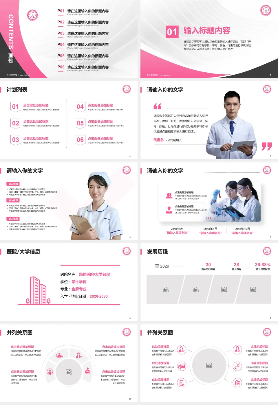 忻州市妇女儿童医院医疗行业比赛专用PPT模板16:9格式幻灯片预览图2