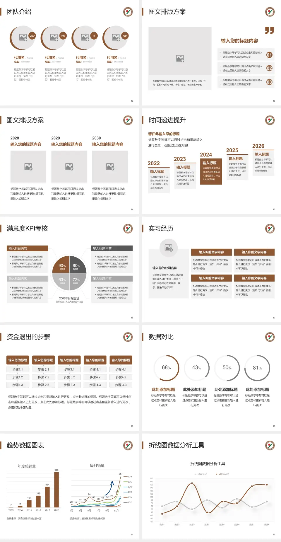 山西中医学院附属医院培训与教育PPT模板4:3格式幻灯片预览图3