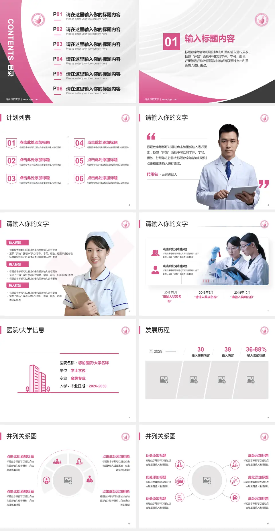 晋中市妇幼保健院医疗行业比赛专用PPT模板4:3格式幻灯片预览图2