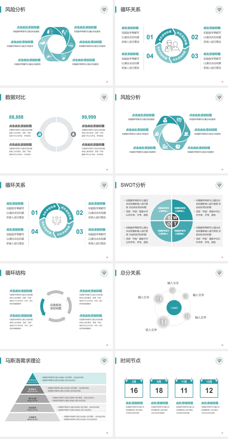 青岛大学附属心血管病医院科研成果展示PPT模板4:3格式幻灯片预览图4