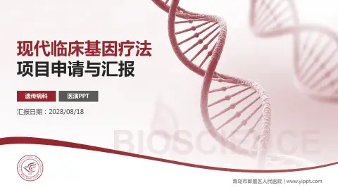 青岛市即墨区人民医院项目申请与汇报PPT模板
