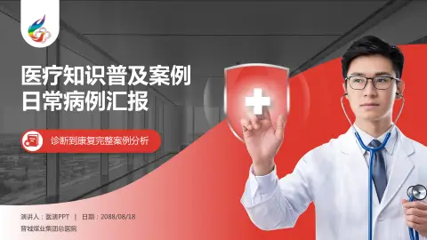 晋城煤业集团总医院医疗知识普及PPT模板