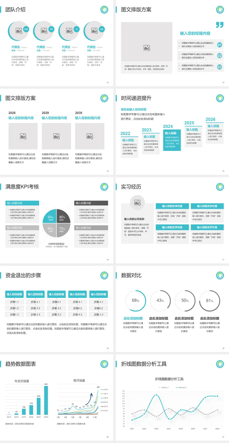 阳谷县中心医院培训与教育PPT模板4:3格式幻灯片预览图3
