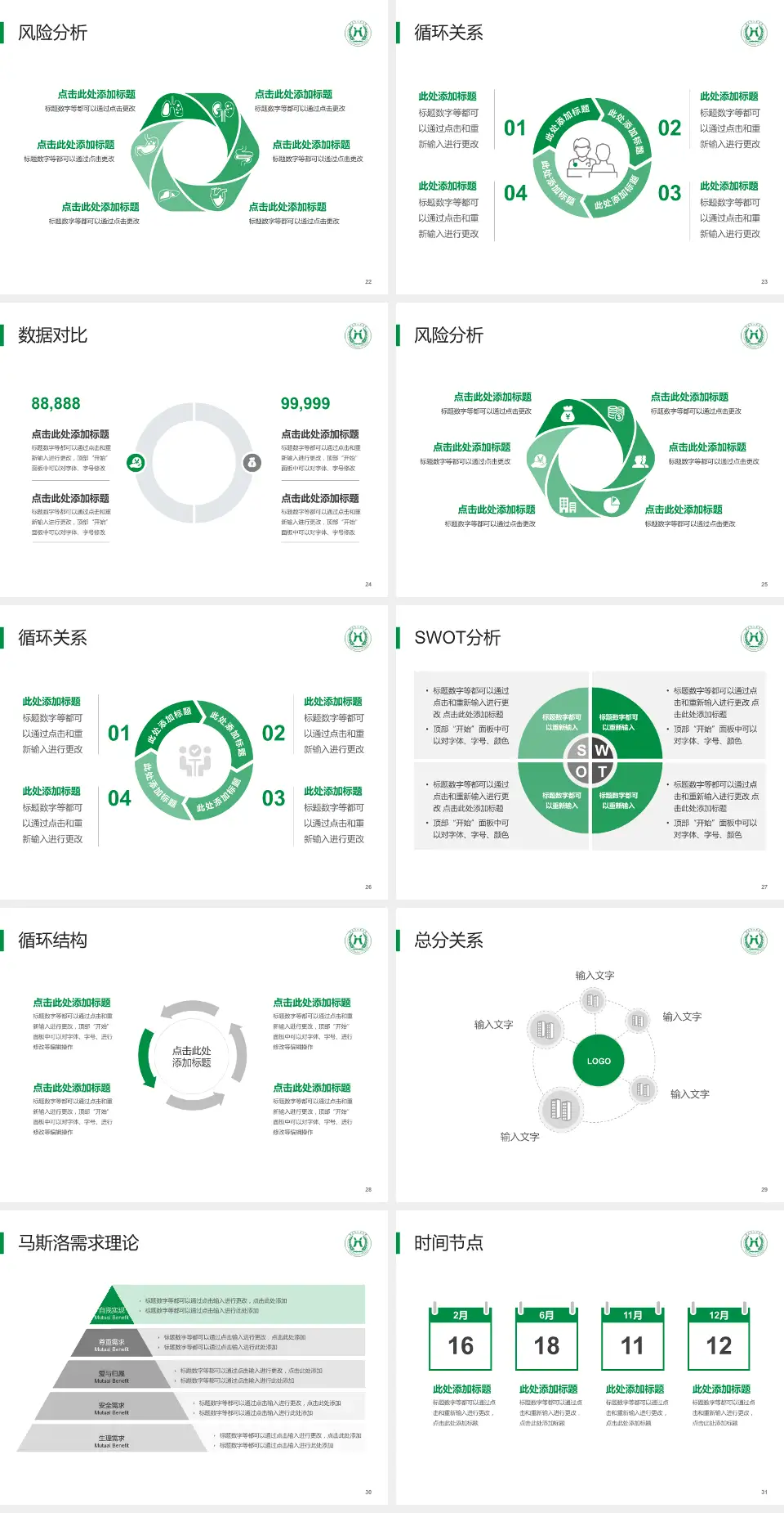 侯马市人民医院科研成果展示PPT模板4:3格式幻灯片预览图4