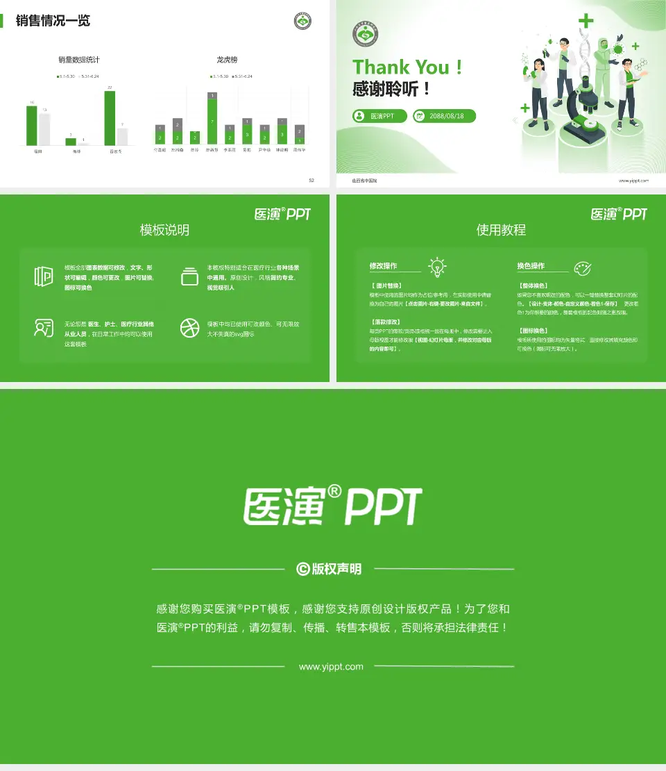 山西省中医院品管圈PDCA演示专用PPT模板16:9格式幻灯片预览图7