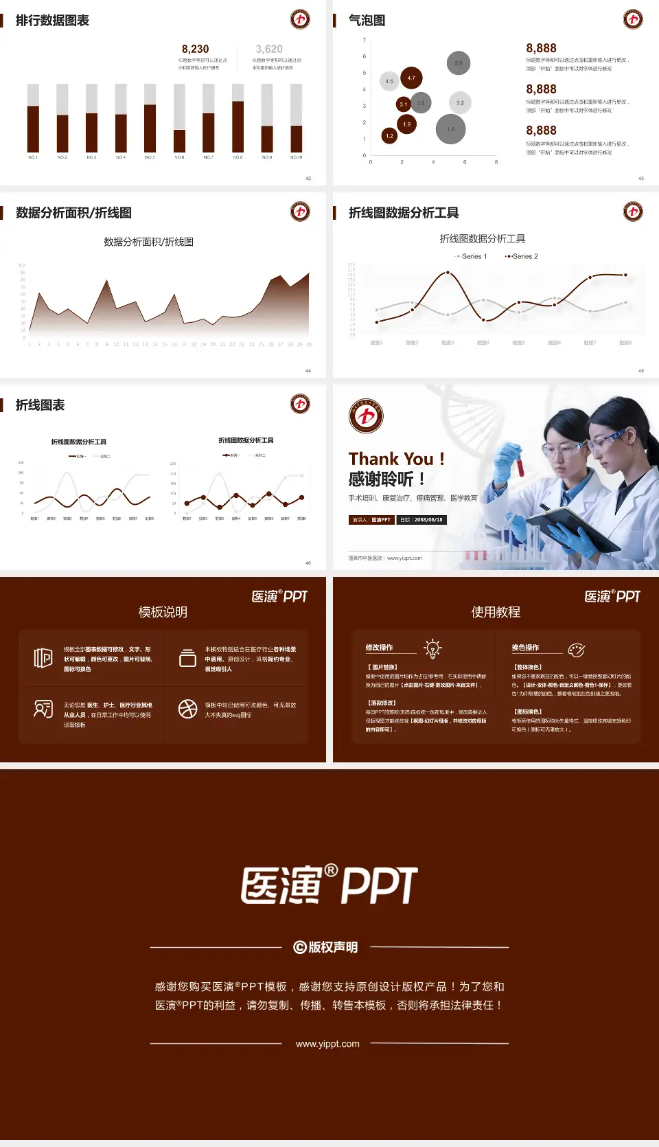 蓬莱市中医医院科研成果展示PPT模板16:9格式幻灯片预览图6