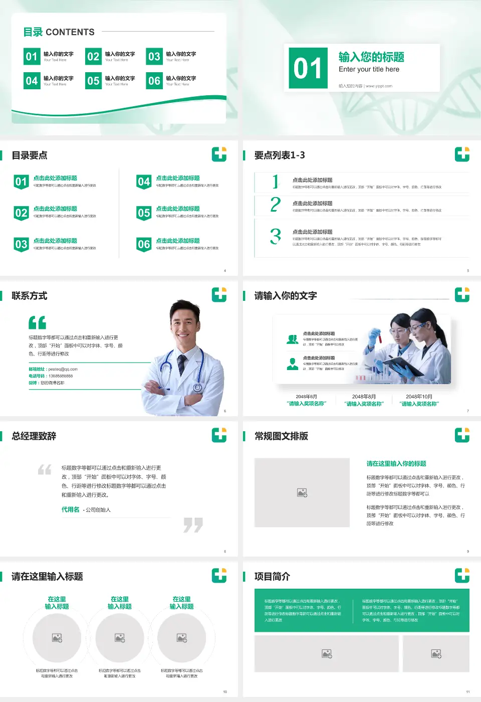 龙口市人民医院项目申请与汇报PPT模板16:9格式幻灯片预览图2