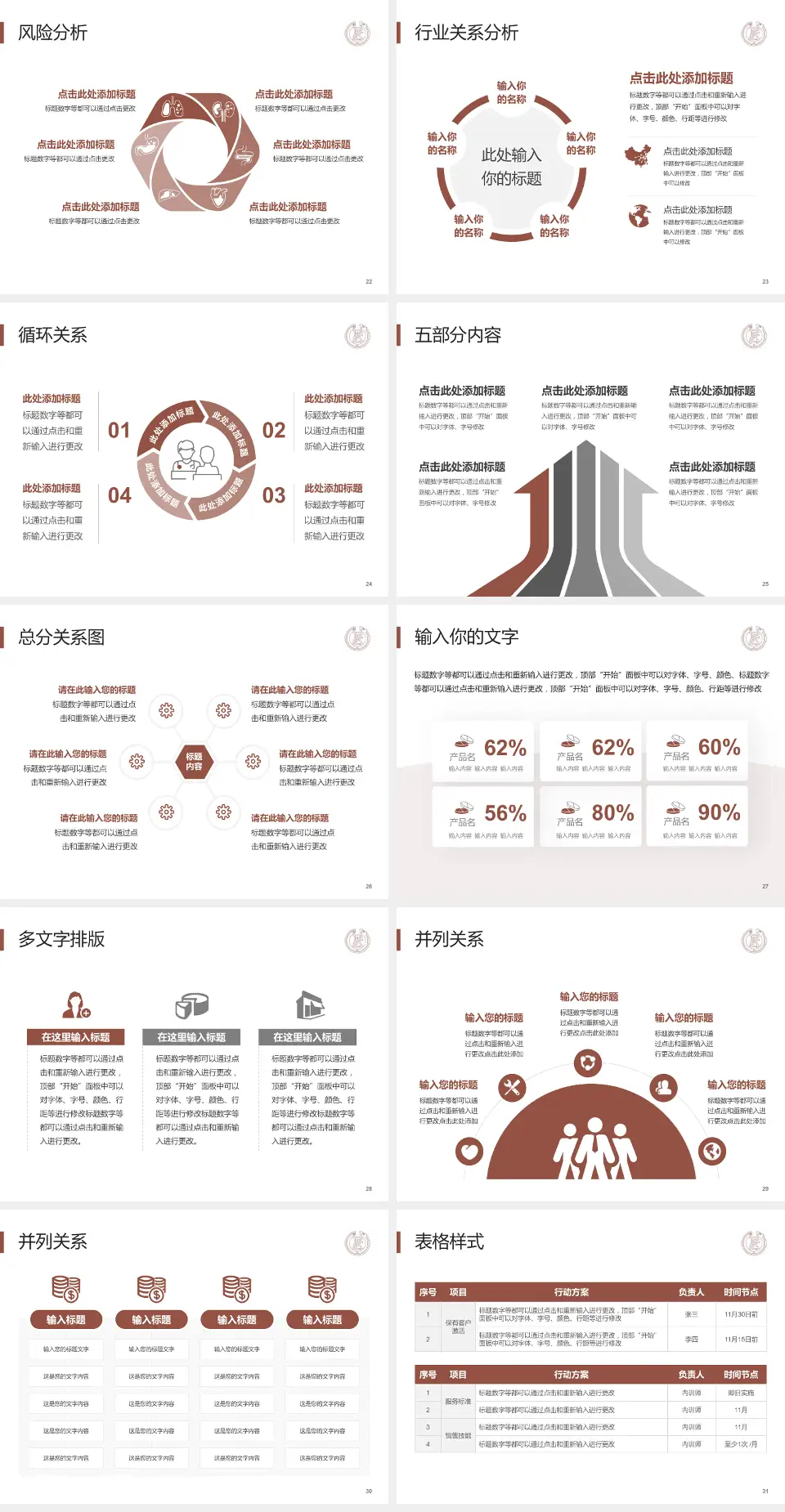 太原市人民医院科室介绍与推广PPT模板4:3格式幻灯片预览图4