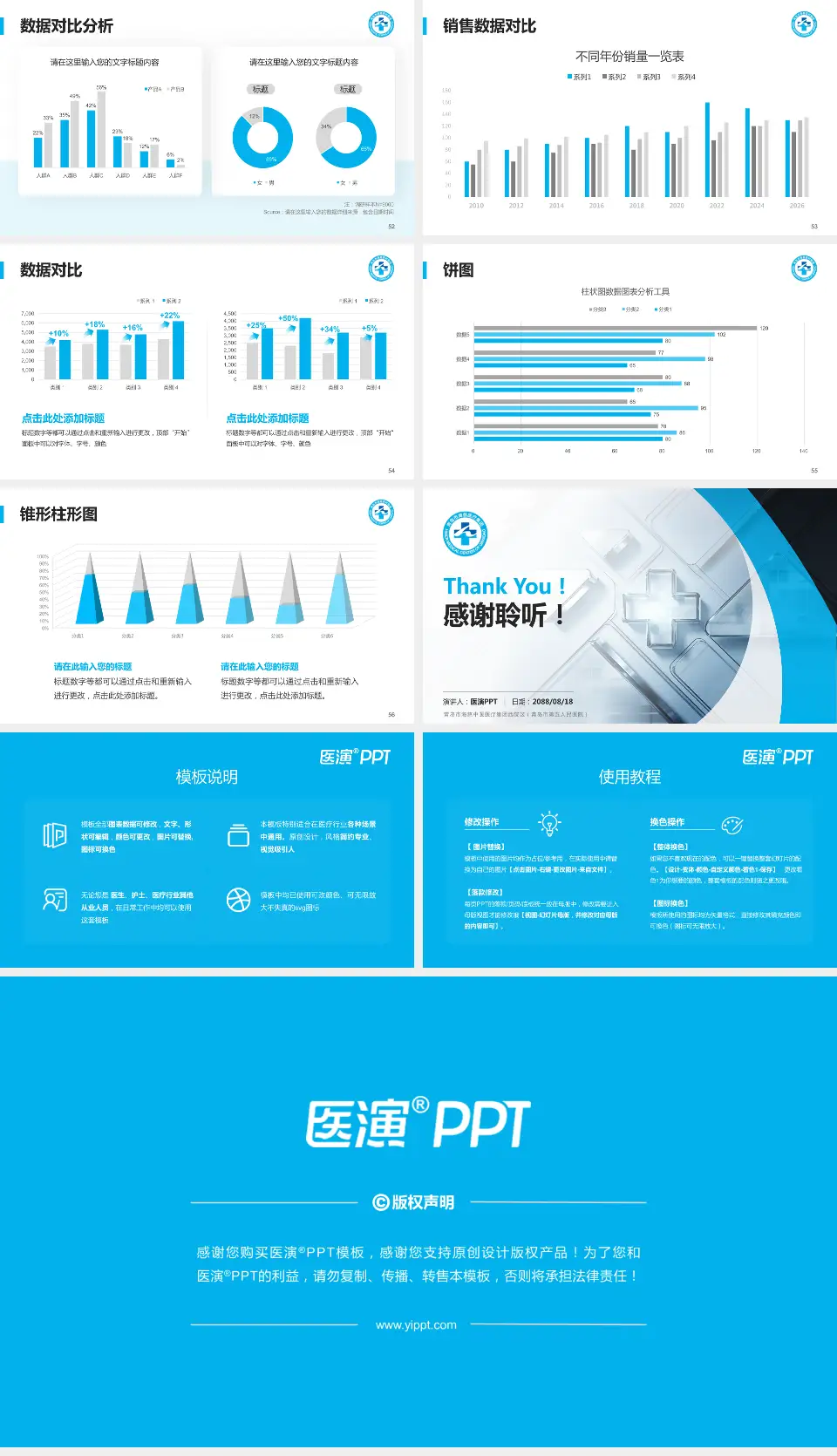 青岛市海慈中医医疗集团西院区（青岛市第五人民医院）医疗行业比赛专用PPT模板16:9格式幻灯片预览图7