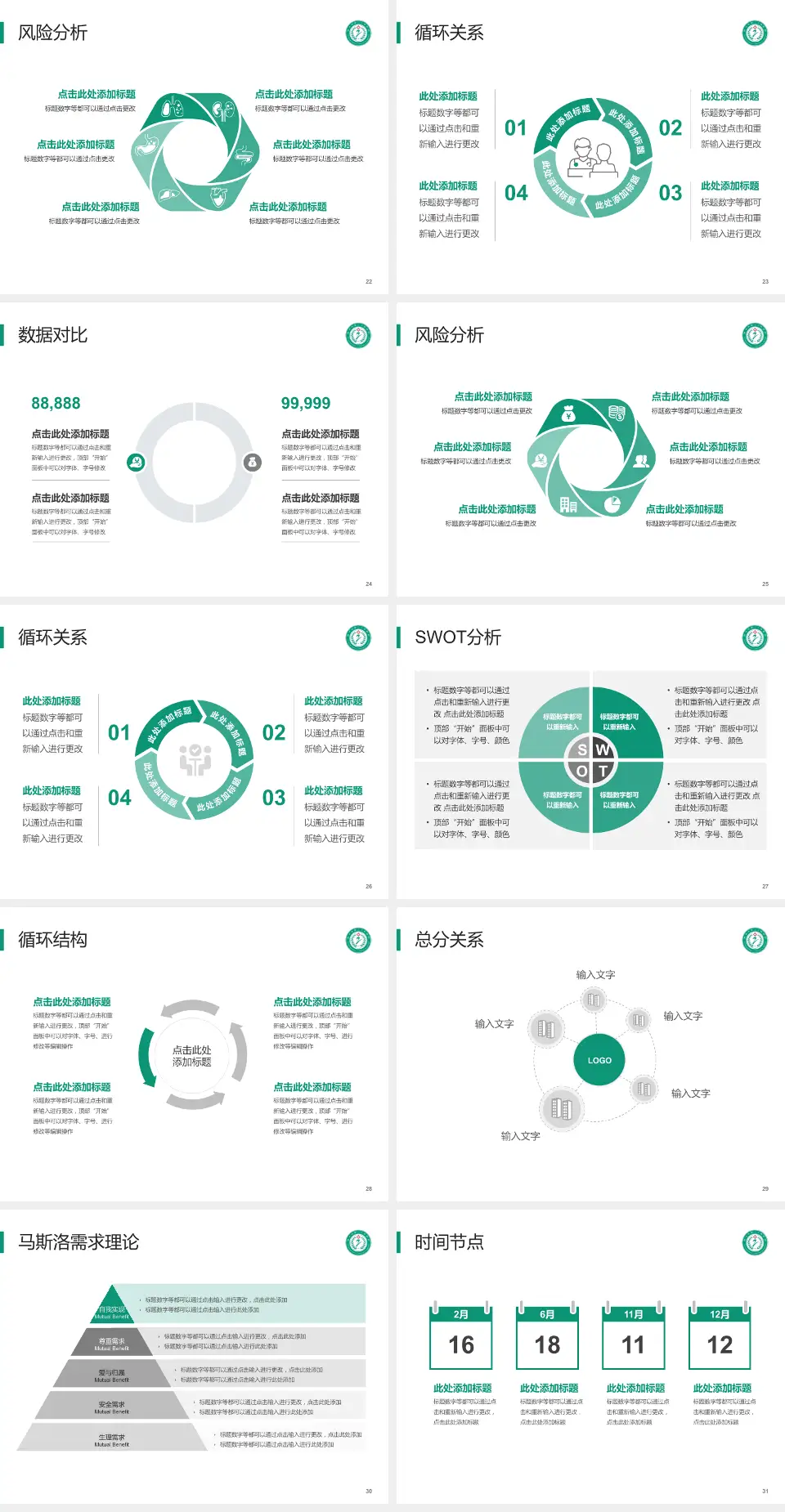 晋中市第二人民医院科研成果展示PPT模板4:3格式幻灯片预览图4