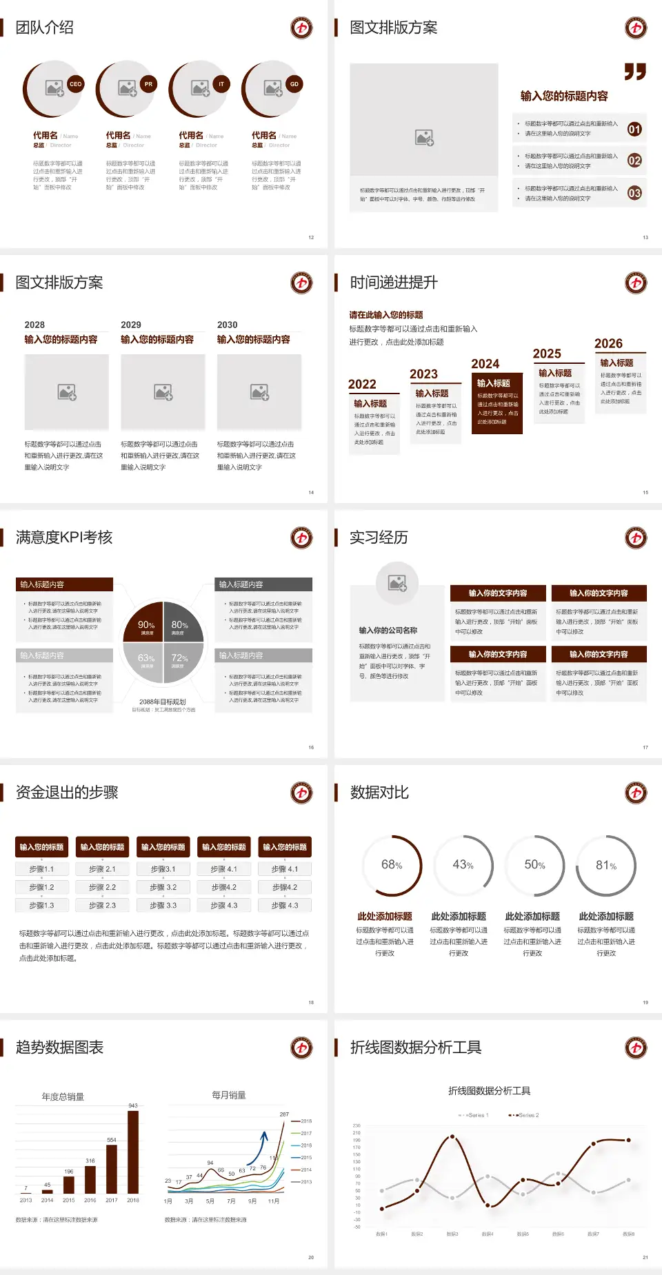 蓬莱市中医医院培训与教育PPT模板4:3格式幻灯片预览图3