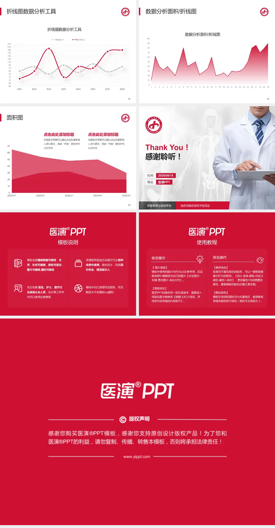 国药同煤总医院平旺院区患者教育与指导PPT模板4:3格式幻灯片预览图7