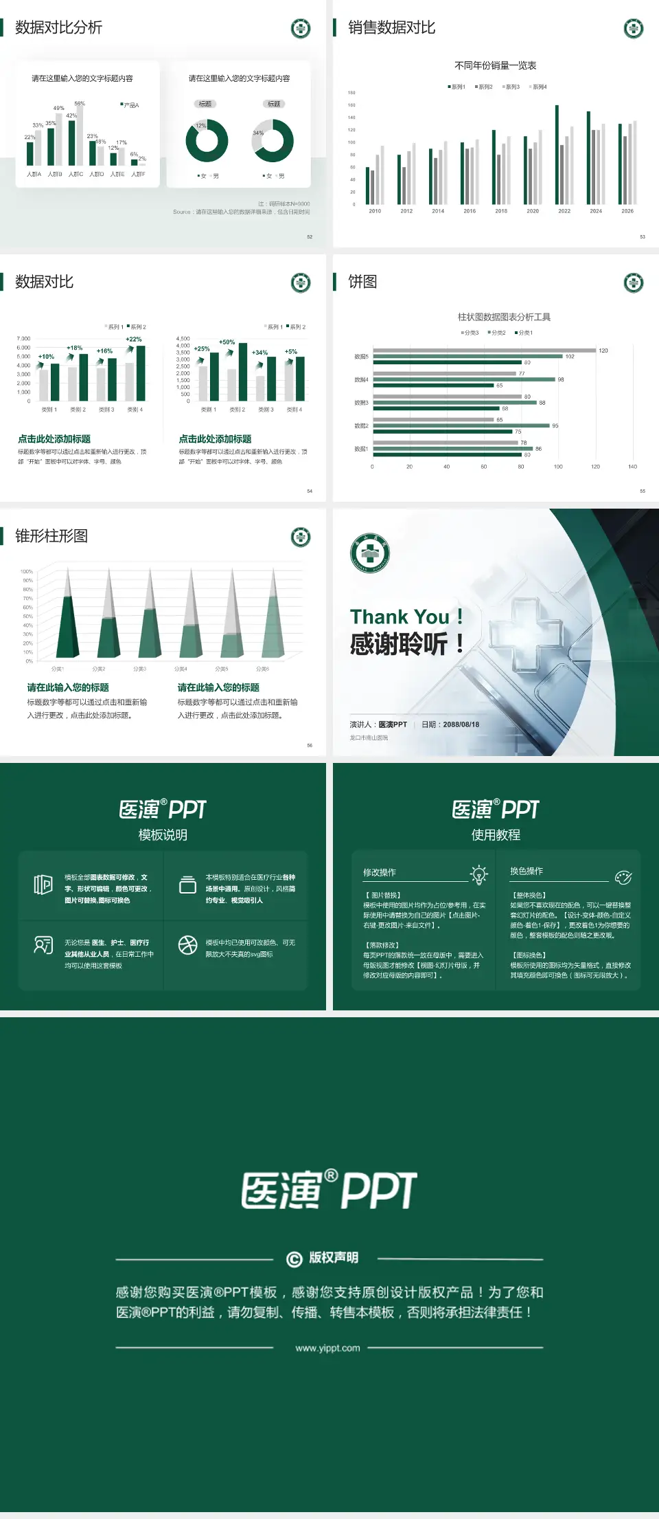 龙口市南山医院医疗行业比赛专用PPT模板4:3格式幻灯片预览图7