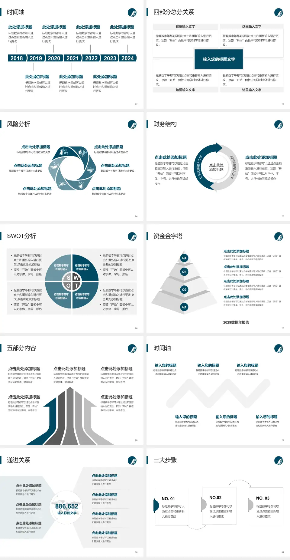忻州市人民医院患者教育与指导PPT模板4:3格式幻灯片预览图4