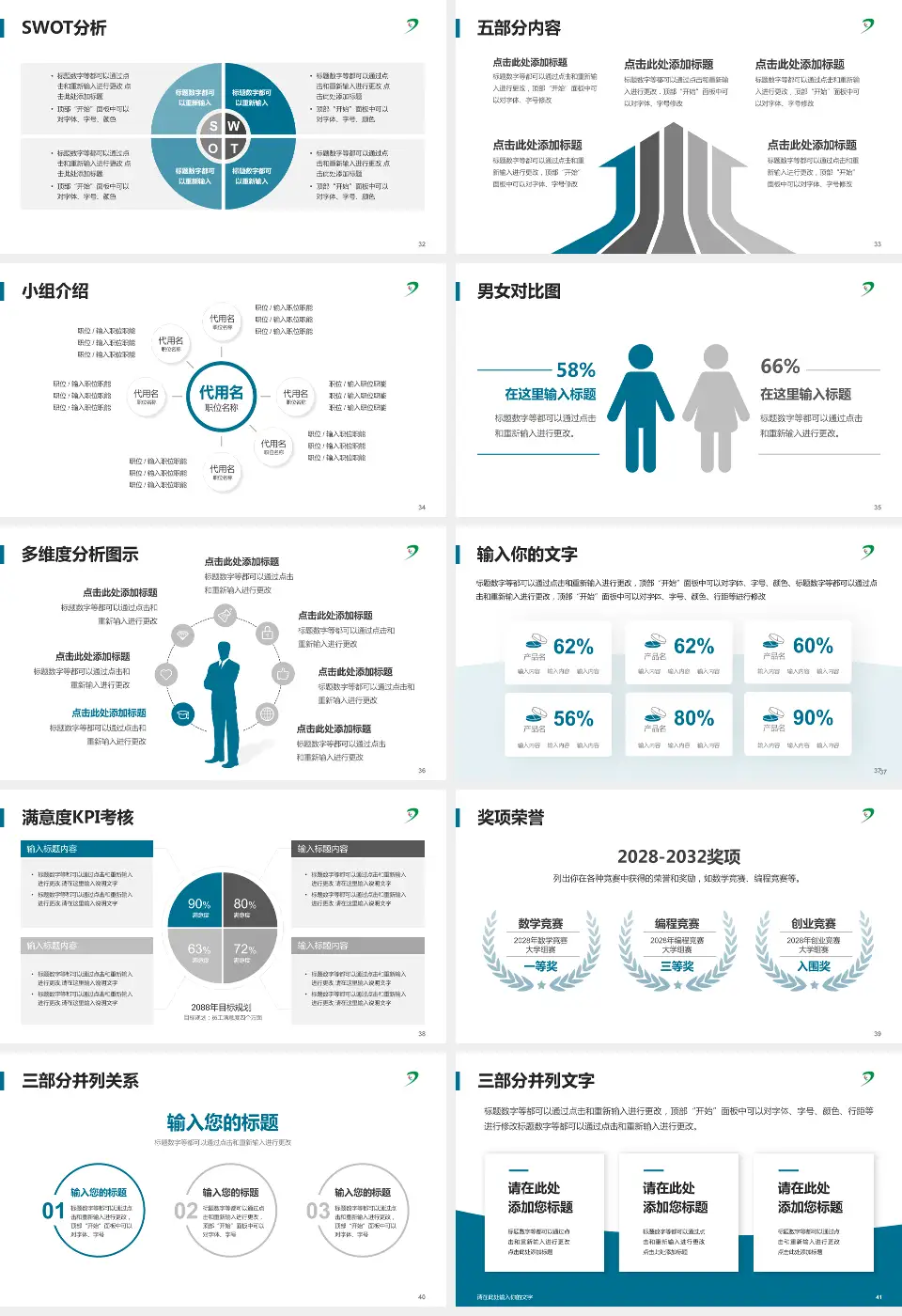 山西省肿瘤医院医疗行业比赛专用PPT模板16:9格式幻灯片预览图5