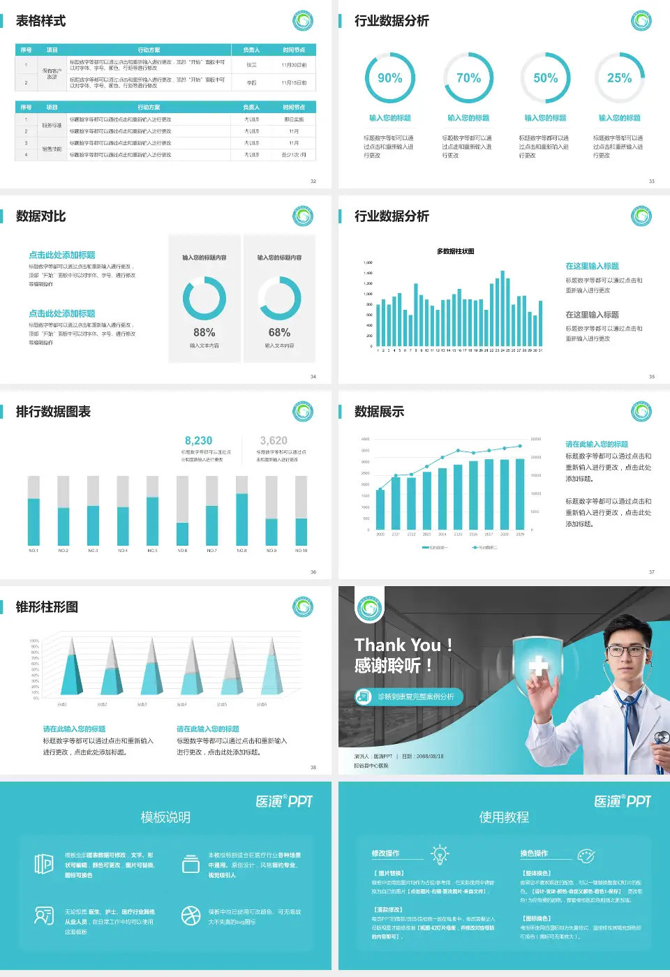 阳谷县中心医院医疗知识普及PPT模板16:9格式幻灯片预览图5