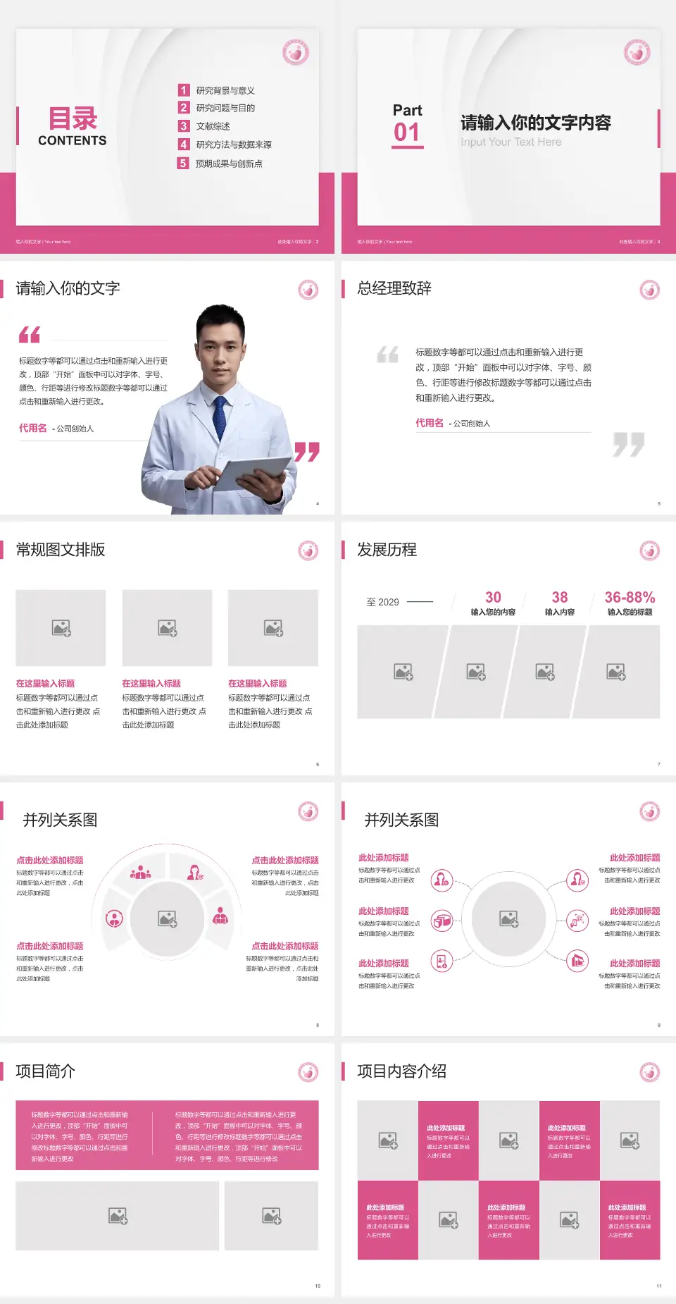 晋中市妇幼保健院医院管理报告PPT模板4:3格式幻灯片预览图2