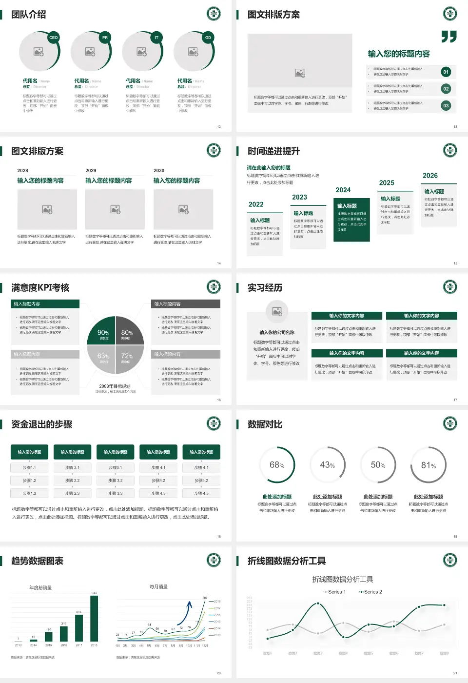 龙口市南山医院培训与教育PPT模板16:9格式幻灯片预览图3