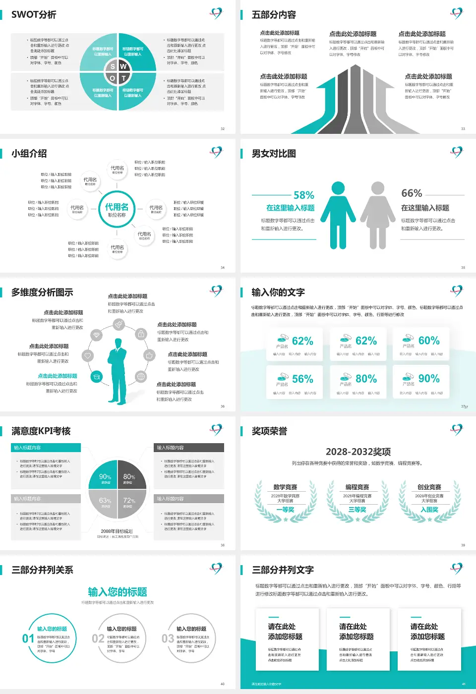 青岛妇女儿童医院辽阳西路院区医疗行业比赛专用PPT模板16:9格式幻灯片预览图5