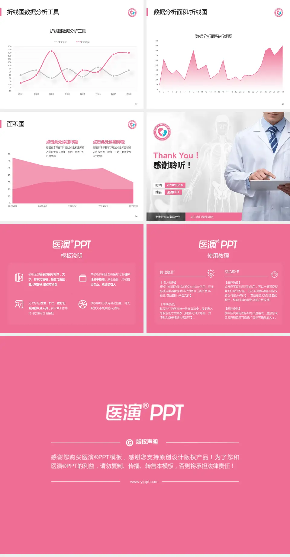 枣庄市妇幼保健院患者教育与指导PPT模板4:3格式幻灯片预览图7