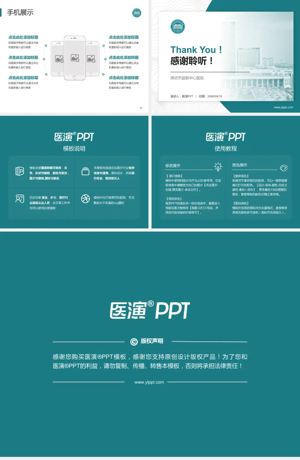 潍坊市益都中心医院医院管理报告PPT模板4:3格式幻灯片预览图7