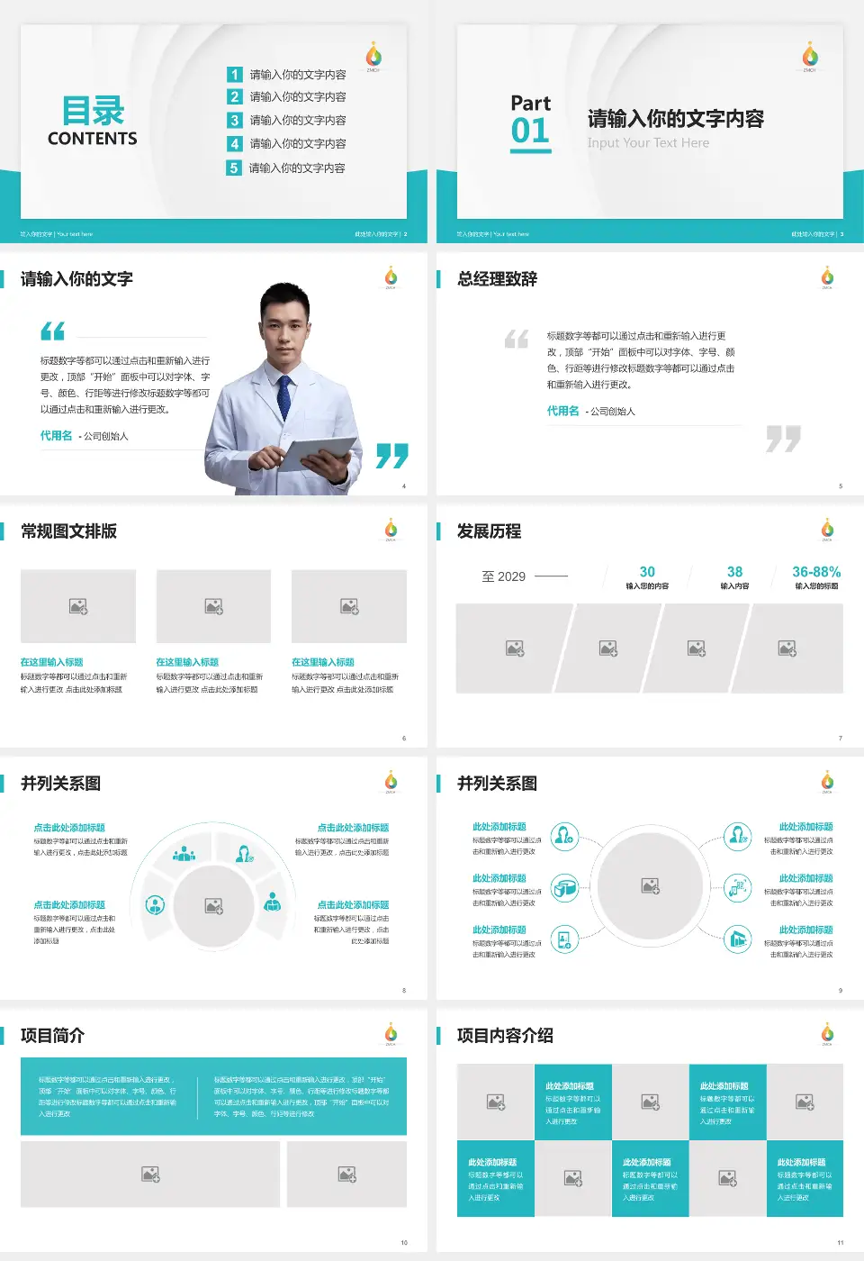淄博市妇幼保健院医院管理报告PPT模板16:9格式幻灯片预览图2