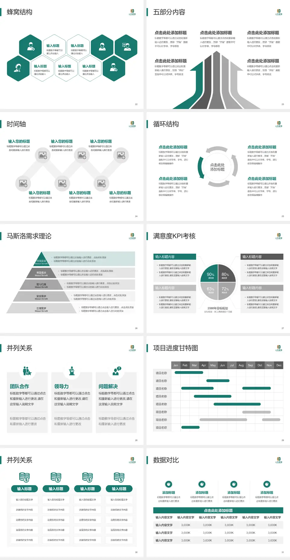 枣庄矿业集团公司中心医院医疗知识普及PPT模板4:3格式幻灯片预览图4