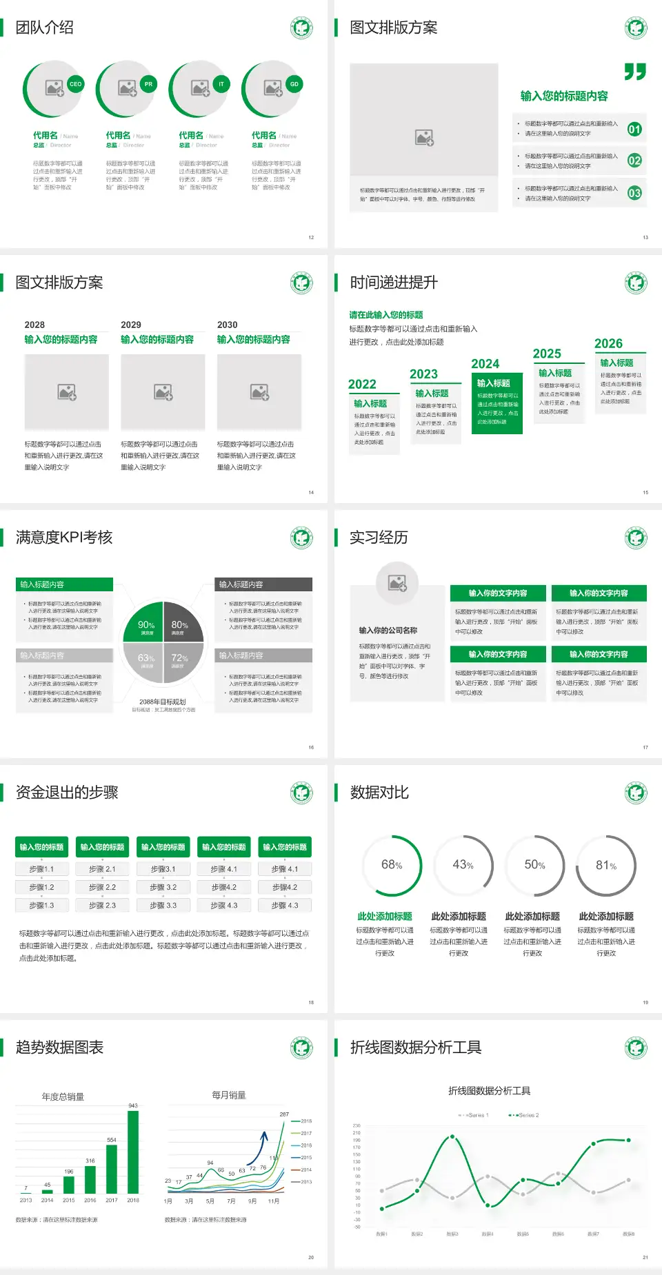 聊城市人民医院培训与教育PPT模板4:3格式幻灯片预览图3