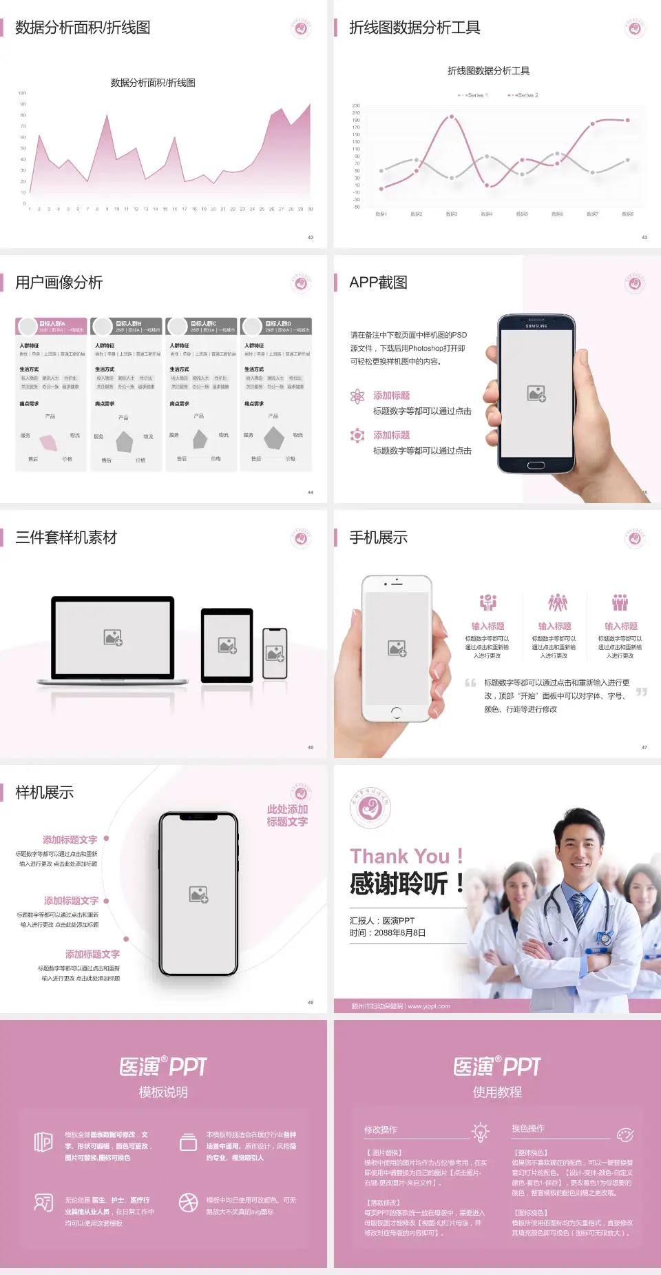 滕州市妇幼保健院科室介绍与推广PPT模板4:3格式幻灯片预览图6