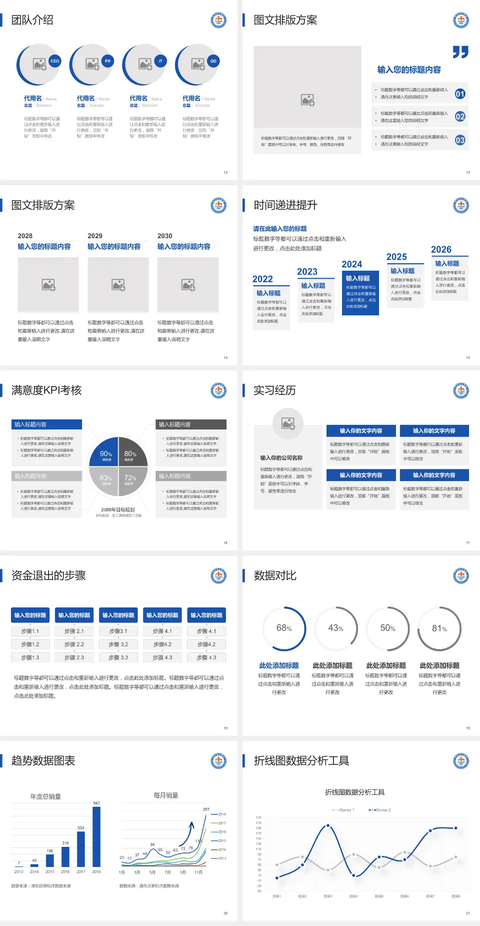 枣庄市立医院培训与教育PPT模板4:3格式幻灯片预览图3