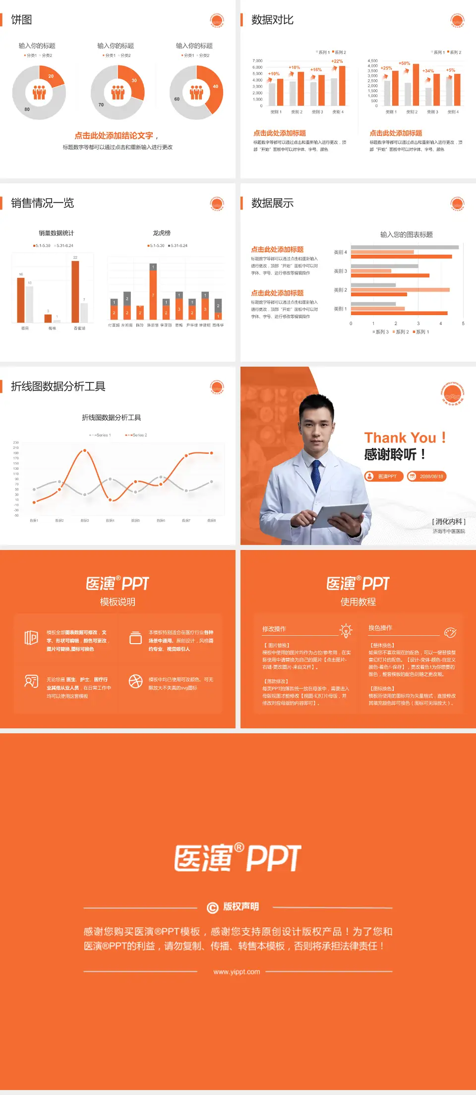 济南市中医医院病例分享与讨论PPT模板4:3格式幻灯片预览图4