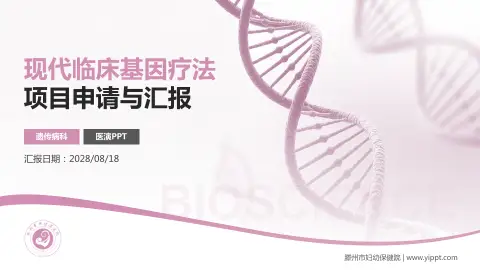 滕州市妇幼保健院项目申请与汇报PPT模板