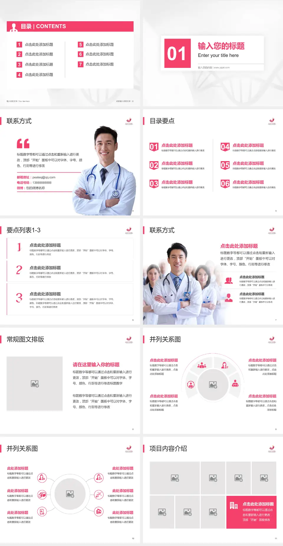 桓台县妇幼保健院科室介绍与推广PPT模板4:3格式幻灯片预览图2