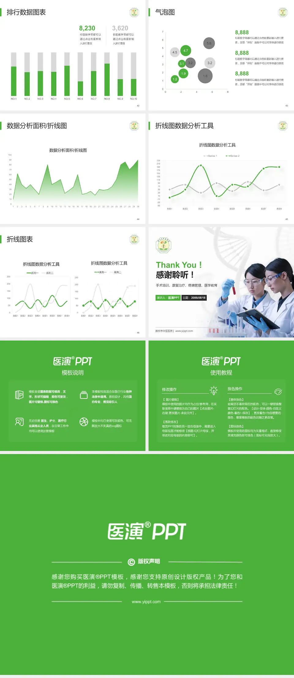 滕州市中医医院科研成果展示PPT模板4:3格式幻灯片预览图6