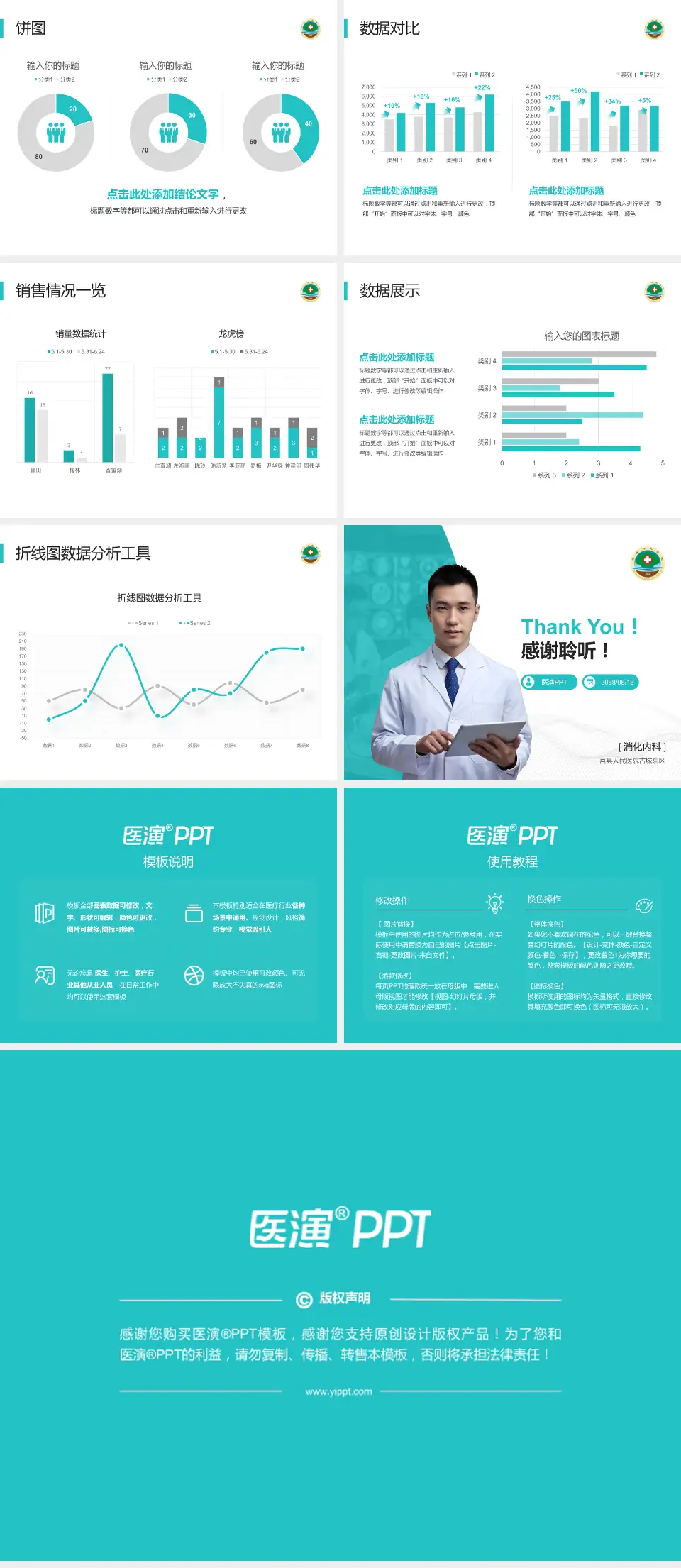 莒县人民医院古城院区病例分享与讨论PPT模板4:3格式幻灯片预览图4