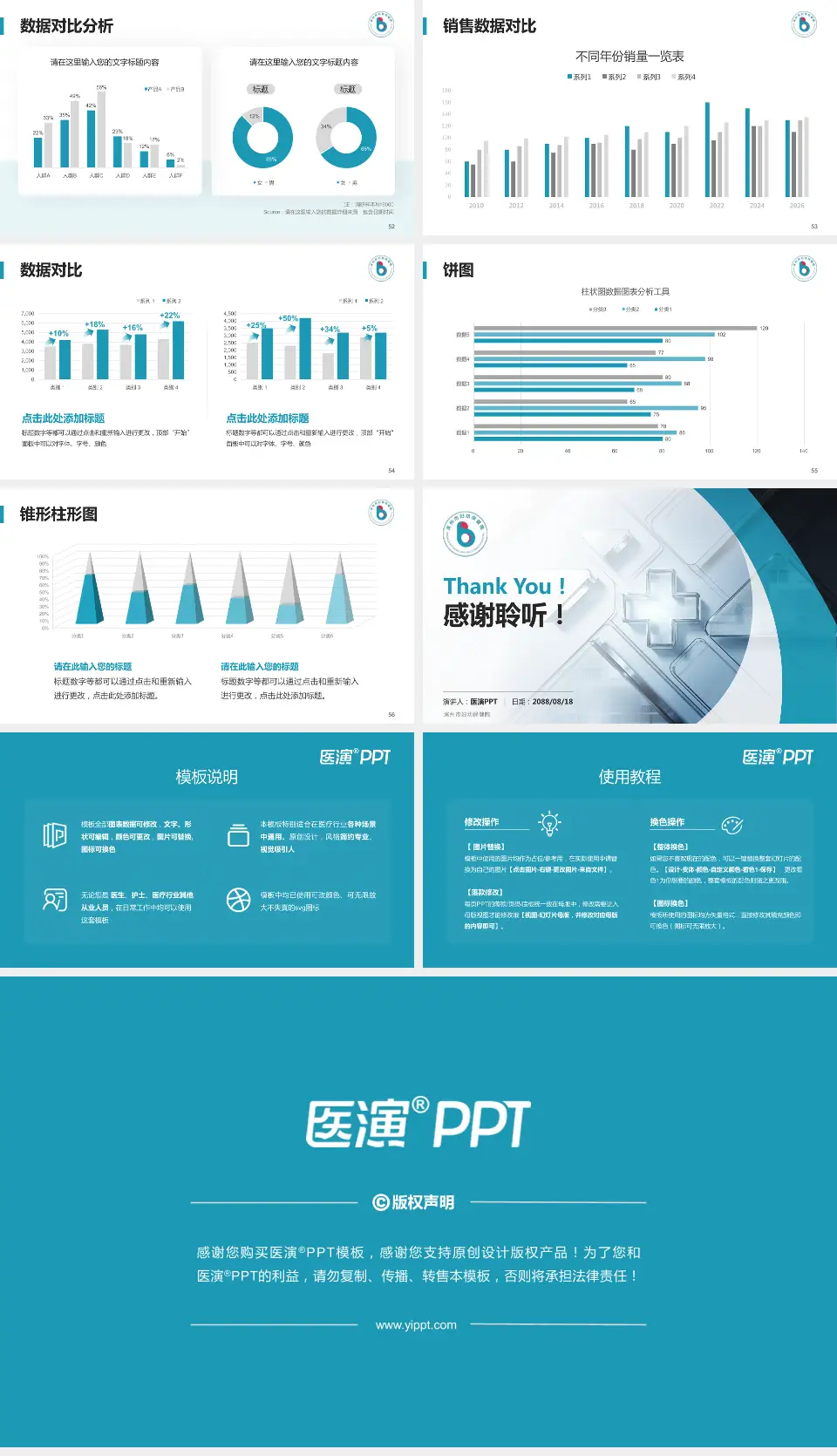 滨州市妇幼保健院医疗行业比赛专用PPT模板16:9格式幻灯片预览图7