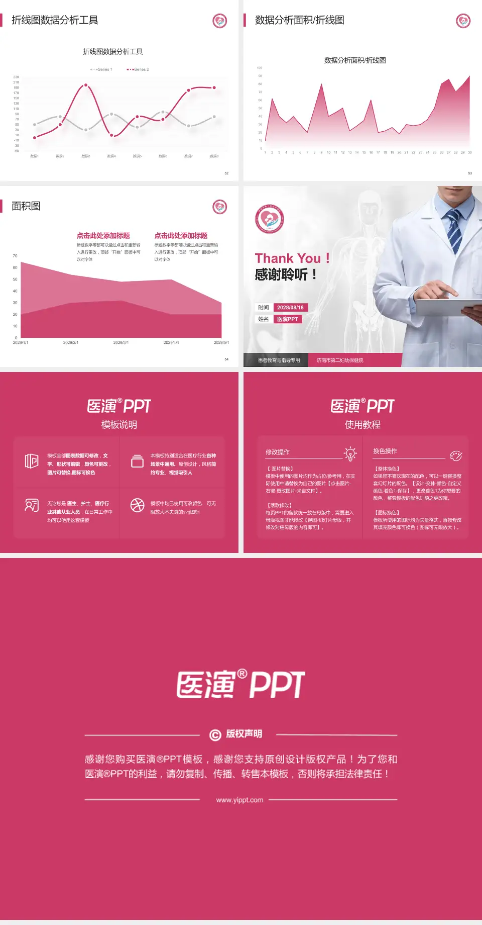 济南市第二妇幼保健院患者教育与指导PPT模板4:3格式幻灯片预览图7