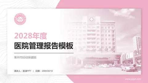 莱州市妇幼保健院医院管理报告PPT模板