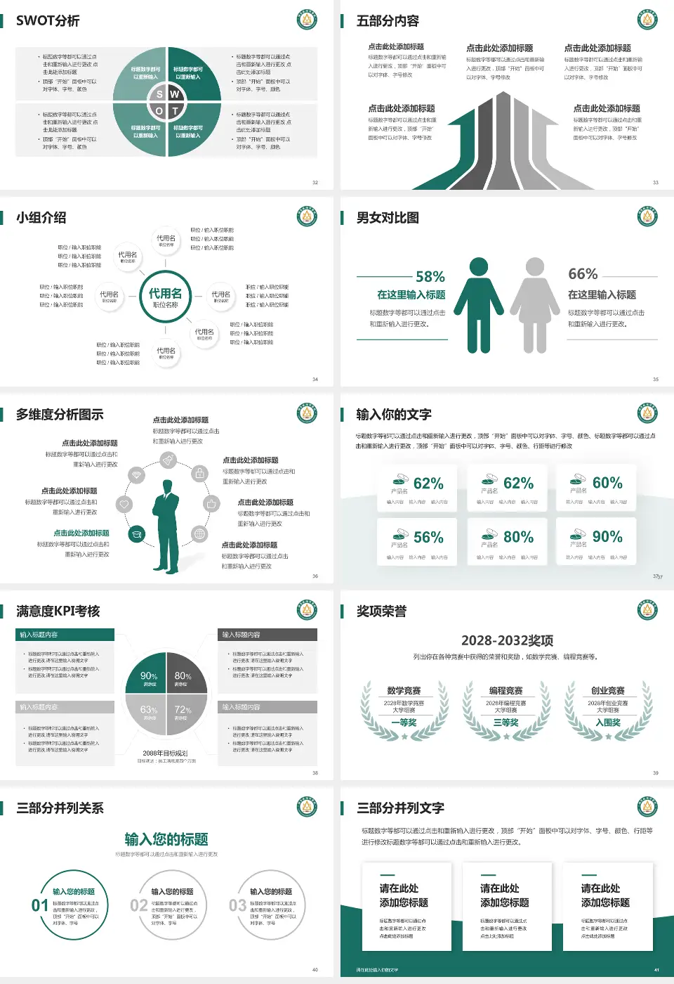 烟台毓璜顶医院总院区医疗行业比赛专用PPT模板16:9格式幻灯片预览图5
