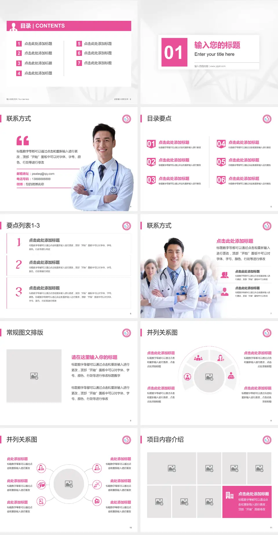 聊城市东昌府区妇幼保健院科室介绍与推广PPT模板4:3格式幻灯片预览图2