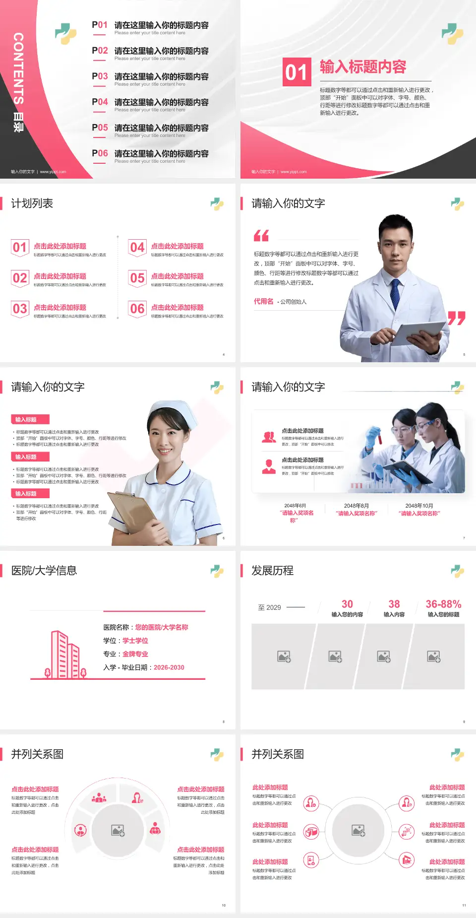 济宁市妇女儿童医院医疗行业比赛专用PPT模板4:3格式幻灯片预览图2