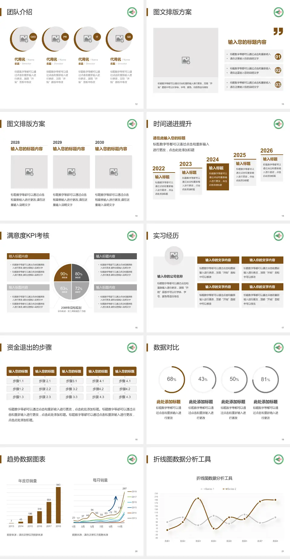 荣成市中医院培训与教育PPT模板4:3格式幻灯片预览图3