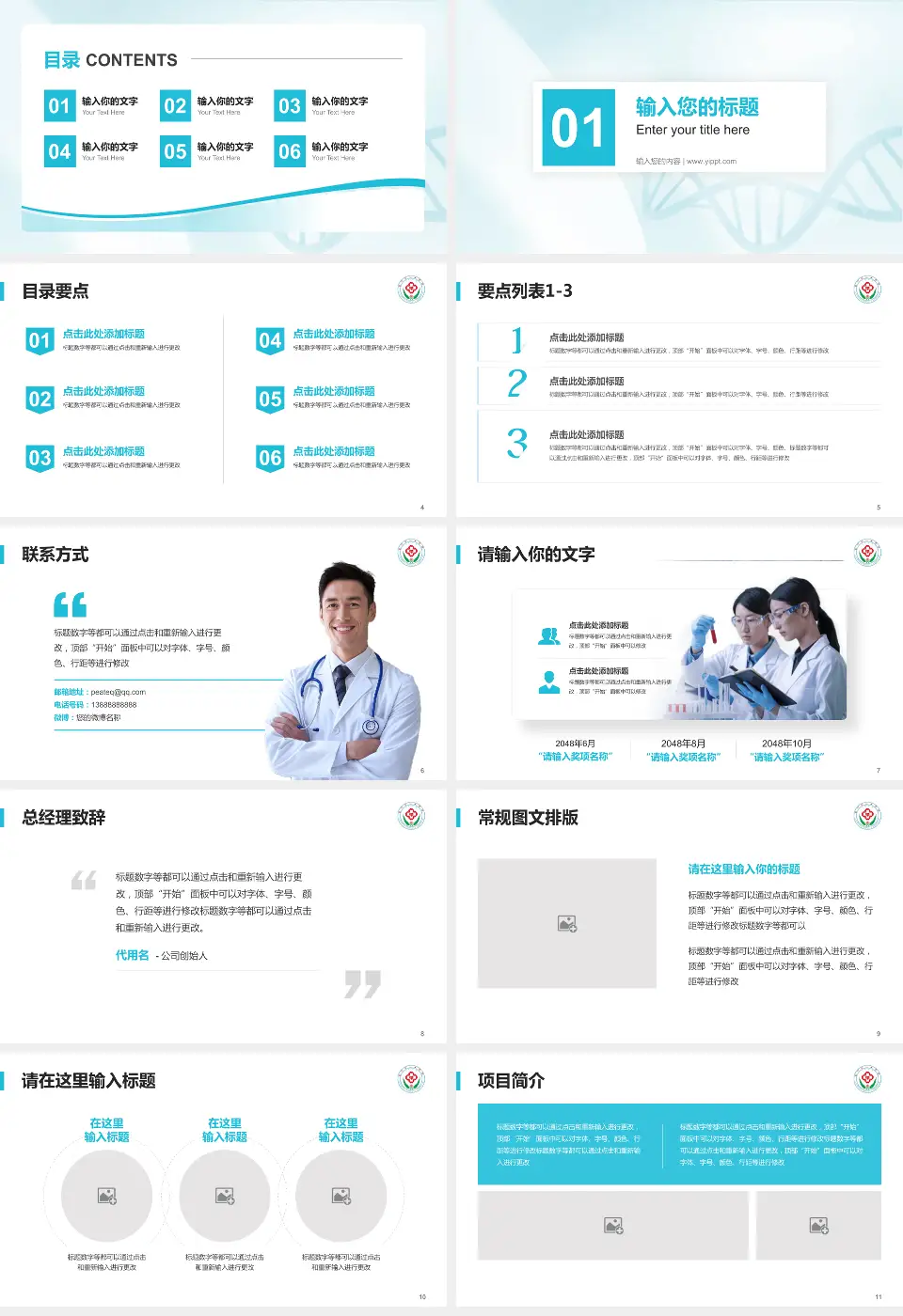 莱州市人民医院项目申请与汇报PPT模板16:9格式幻灯片预览图2